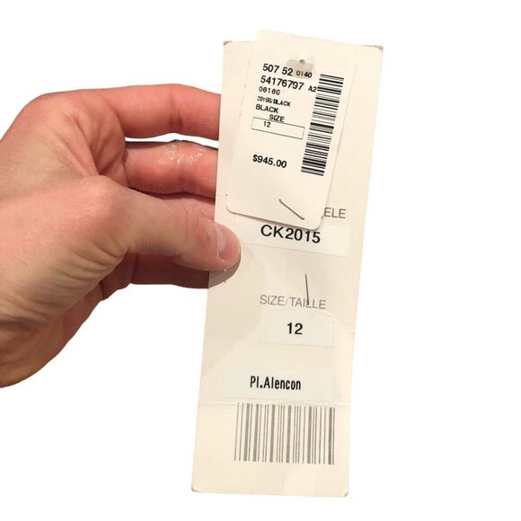 NWT Chris Kole, Saks Fifth Avenue, Lace Formal Midi Black Dress, Y2K, Size 12 - Picture 4 of 7